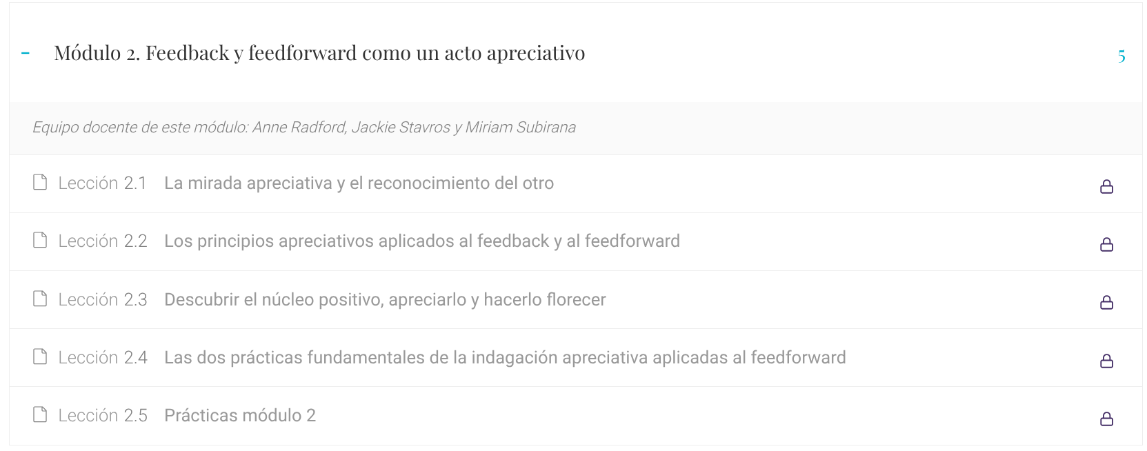 Formación : Feedback apreciativo y feedforward M2