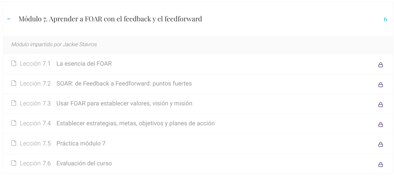Formación : Feedback apreciativo y feedforward M7
